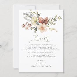 Tarjeta De Agradecimiento Navidades verdes sabios Boda de vino de invierno f