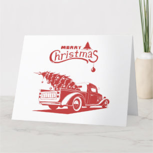 Tarjeta De Agradecimiento Navidades y feliz camión de año nuevo