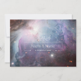 Tarjeta De Agradecimiento Nebulosa de Orión retro blanca orgánica EDITABLE