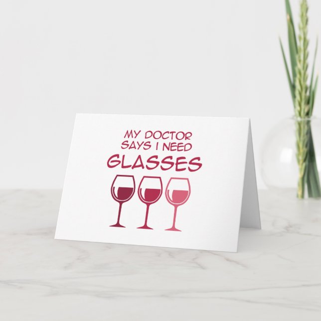 Tarjeta De Agradecimiento Necesito gafas (Anverso)