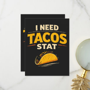 Tarjeta De Agradecimiento Necesito Tacos Ya