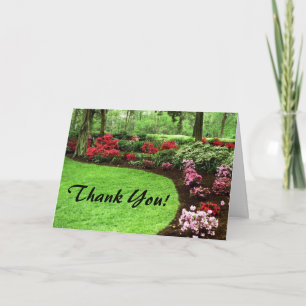 Tarjeta De Agradecimiento Negocio de Cuidado de Jardines y Paisajes