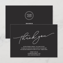 Negocio de Logotipo Personalizado Gracias