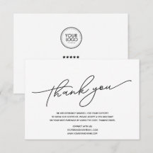 Negocio de Logotipo Personalizado Gracias