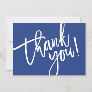 Tarjeta De Agradecimiento NEGOCIO GRACIAS a USTED guión moderno logo azul re