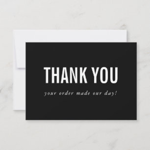 Tarjeta De Agradecimiento NEGOCIO GRACIAS logotipo orden moderno insertar ne