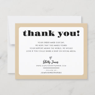 Tarjeta De Agradecimiento NEGOCIO GRACIAS moda logo champán moderno arena