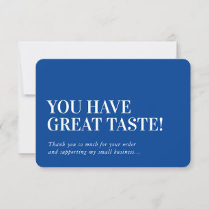 Tarjeta De Agradecimiento NEGOCIO INSERTAR moderno gracias azul real