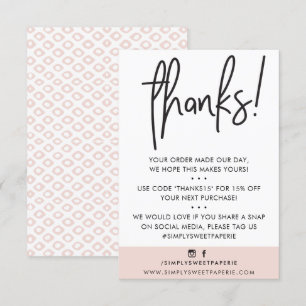 Tarjeta De Agradecimiento NEGOCIOS GRACIAS AL cliente moderno lustre ikat ro