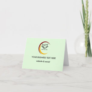 Tarjeta De Agradecimiento Negocios Monocromo