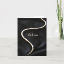 Tarjeta de agradecimiento negra elegante