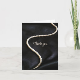 Tarjeta de agradecimiento negra elegante