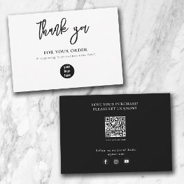 Tarjeta De Agradecimiento Negros Gracias Logo Social Media