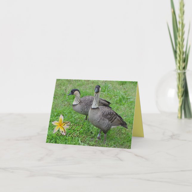 Tarjeta De Agradecimiento Nene Goose Birthday Card (Anverso)