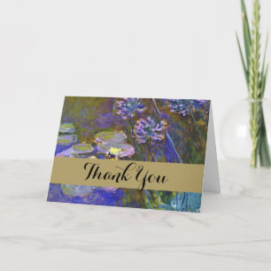 Tarjeta De Agradecimiento Nenúfares Agapanthus de Claude Monet