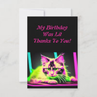 Neon Feline Fiesta Adolescente Chica Cumpleaños