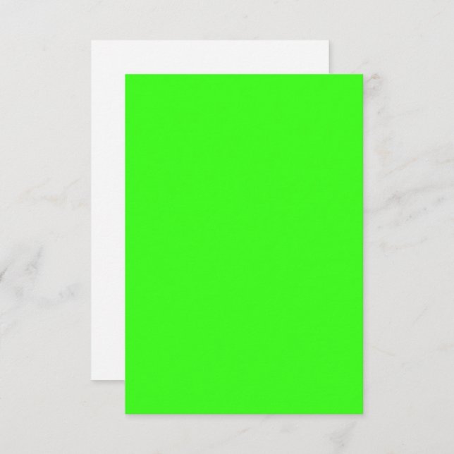 Tarjeta de agradecimiento Neon Green Flat - Person (Anverso / Reverso)