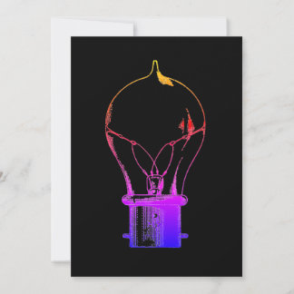 Tarjeta De Agradecimiento Neon Pop Art Light Bulb Idea