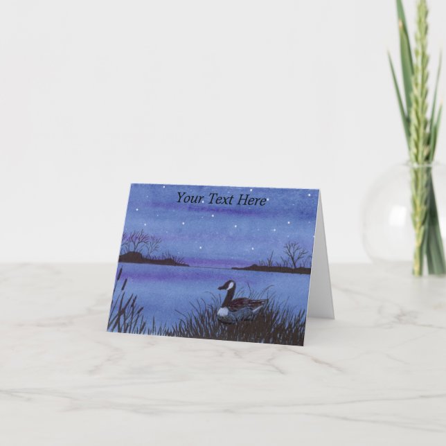 Tarjeta De Agradecimiento Nesting Goose (Anverso)