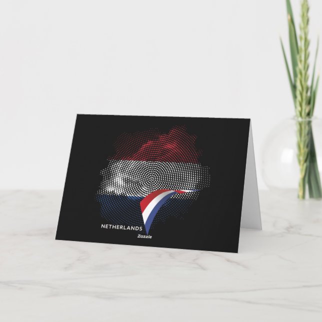 Tarjeta De Agradecimiento Netherlands flag (Reverso)
