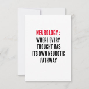 Tarjeta De Agradecimiento Neurología: Donde cada pensamiento tiene su propio