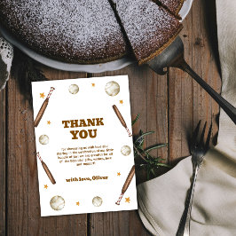 Tarjeta De Agradecimiento Neutral Batter Up Baseball Sport Baby Shower