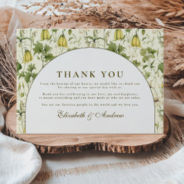 Tarjeta De Agradecimiento Neutral Botanical Arch Garden Wedding
