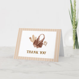 Tarjeta De Agradecimiento Neutral Minimal Boho Cactus Cowgirl Baby Shower