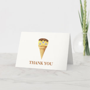 Tarjeta De Agradecimiento Neutral Summer Scoop Ice Cream Boy Baby Shower
