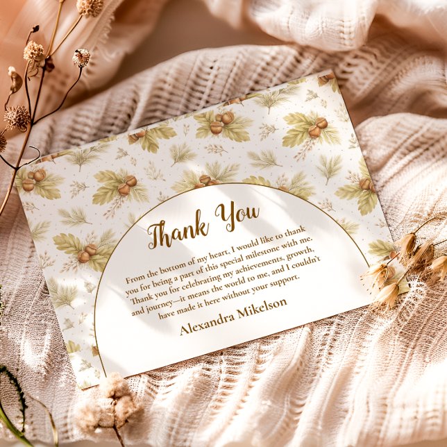 Tarjeta De Agradecimiento Neutral Woodland Wild One Birthday (Subido por el creador)