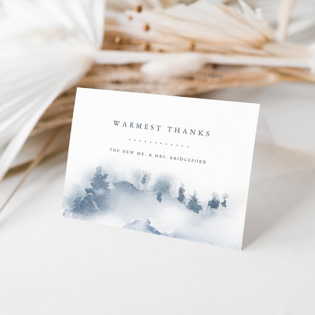 Tarjeta De Agradecimiento Nevado | Boda personalizado Gracias (Subido por el creador)