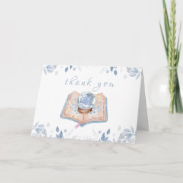 Tarjeta De Agradecimiento New Chapter Winter Floral Snowball Baby Shower