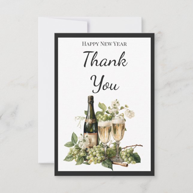 Tarjeta De Agradecimiento New Year Custom Thank You Card | 2026 Greeting (Anverso)