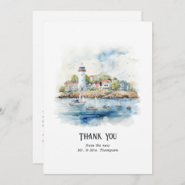 Tarjeta De Agradecimiento Newport, Rhode Island Destination Wedding