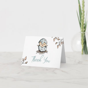 Tarjeta De Agradecimiento Nido de Pájaro en Acuarela Adorable
