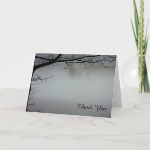 Tarjeta De Agradecimiento Niebla en un día de invierno en Maine