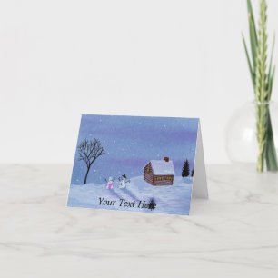 Tarjeta De Agradecimiento Nieve