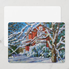 Tarjeta De Agradecimiento Nieve de Navidad