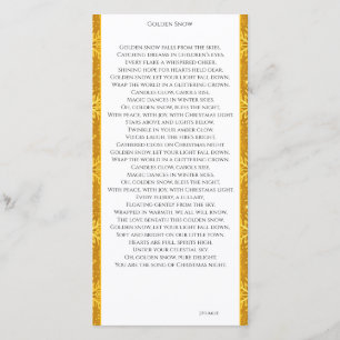 Tarjeta De Agradecimiento Nieve Dorada