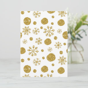 Tarjeta De Agradecimiento Nieve dorada en llamas 1