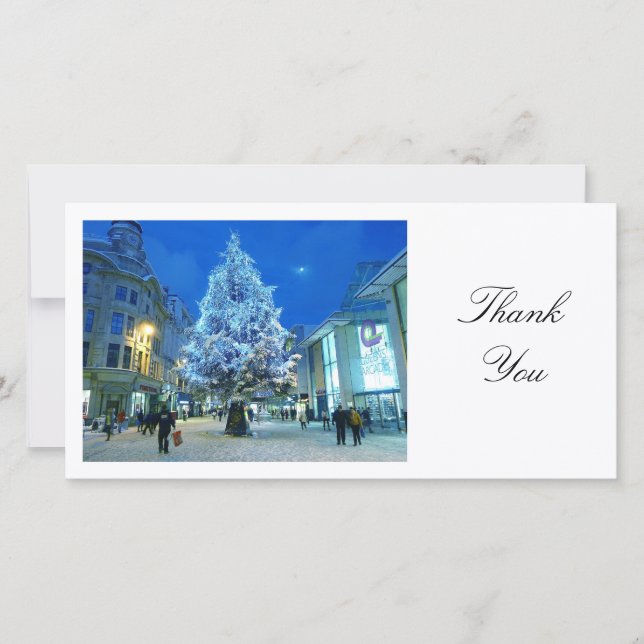 Tarjeta De Agradecimiento Nieve en Cardiff - Gracias (Anverso)