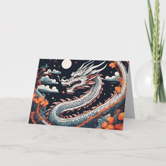Tarjeta De Agradecimiento night dragon greeting card (Anverso)
