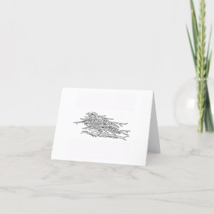 Tarjeta De Agradecimiento Nightjar En Su Nido 🪺