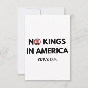 Tarjeta De Agradecimiento Ningún Rey en Estados Unidos desde 1776