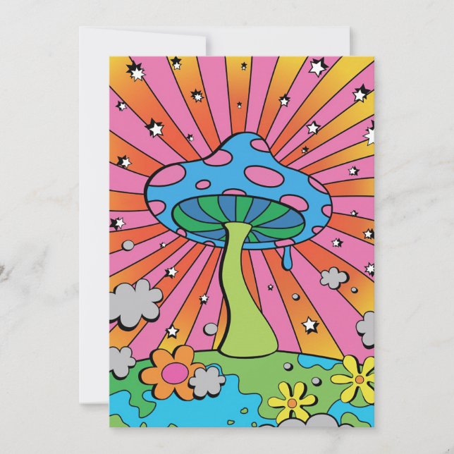 Tarjeta De Agradecimiento Niño cazador de hongos Kidcore Hongo (Anverso)
