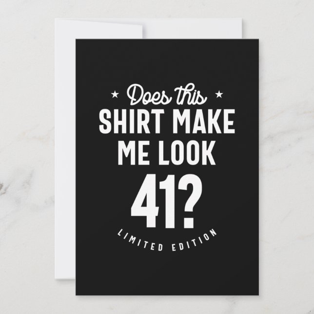 Tarjeta De Agradecimiento Niño de 41 años - Regalo divertido de cumpleaños n (Anverso)