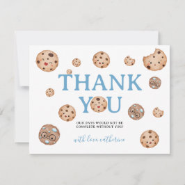 Tarjeta De Agradecimiento Niño de Galleta Dulce Primer Cumpleaños Tarro de G