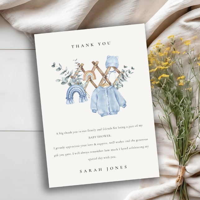 Tarjeta De Agradecimiento Niño de Moda lindo bebé enfermera Baby Shower esen (Subido por el creador)