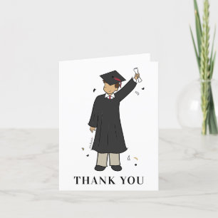 Tarjeta De Agradecimiento Niño Personalizado Avatar  Graduación en la escuel