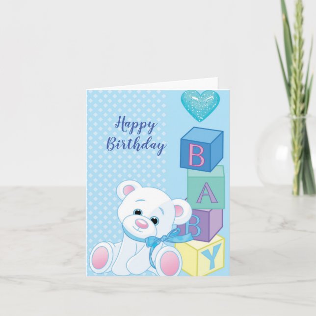 Tarjeta De Agradecimiento Niños azules (Anverso)